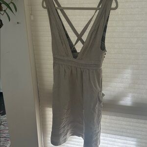 Anthropologie Beige Backless Dress